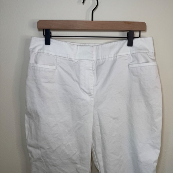 Ann Taylor Factory Pants Women's Petite 12P White Classic Preppy Office - Picture 2 of 5